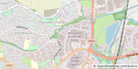 Map of Banbury, Oxfordshire