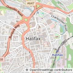 Map of Halifax, West Yorkshire