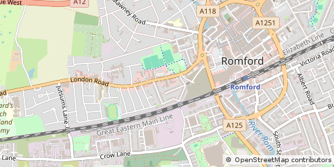 Map of Romford
