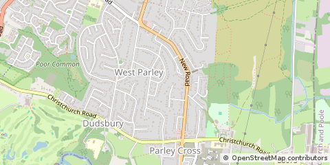 Map of Ferndown, Dorset
