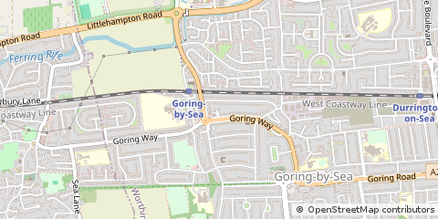 Map of Worthing, West Sussex