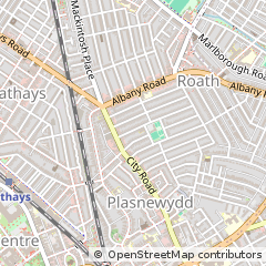 Map of Cardiff
