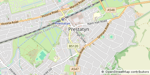 Map of Prestatyn, Denbighshire