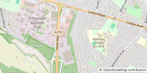 Map of Gillingham, Kent
