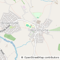 Map of Burnley, Lancashire