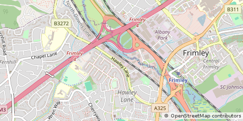 Map of Farnborough, Hampshire