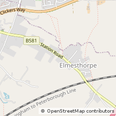 Map of Elmesthorpe, Leicestershire