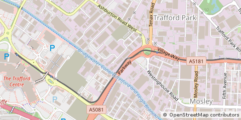 Map of Trafford Park, Manchester