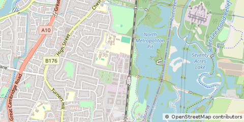 Map of Waltham Cross, Hertfordshire