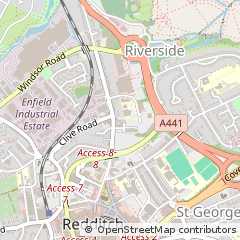 Map of Redditch, Worcestershire