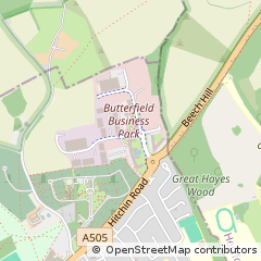 Map of Luton, Bedfordshire