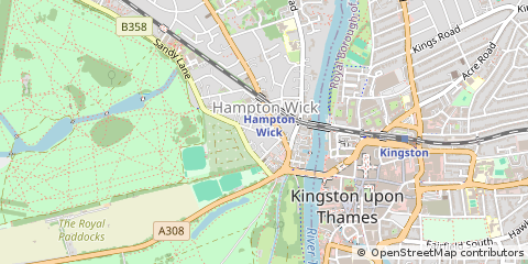 Map of Kingston Upon Thames, Surrey