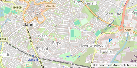 Map of Llanelli