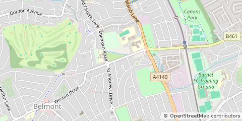 Map of Stanmore, Middlesex
