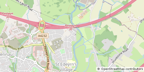 Map of Caerdydd