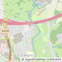 Map of Caerdydd