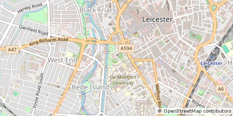 Map of Leicester, Leicestershire