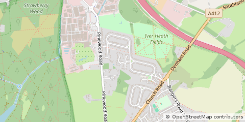 Map of Iver, Buckinghamshire