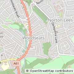 Map of Sheffield, S Yorkshire