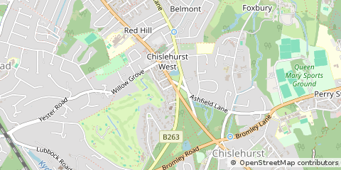 Map of Chislehurst, Kent