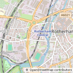 Map of Rotherham, South Yorkshire