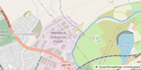 Map of Blackburn, Lancashire