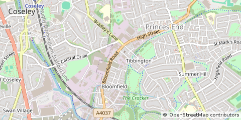 Map of Tipton, West Midlands