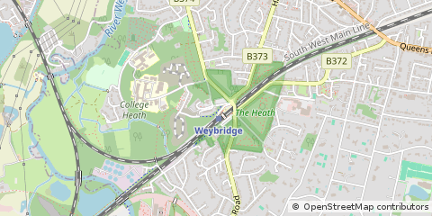 Map of Weybridge, Surrey