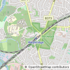 Map of Weybridge, Surrey