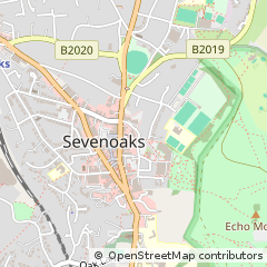 Map of Sevenoaks, Kent