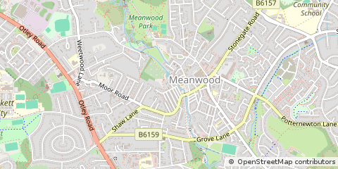 Map of Leeds, West Yorkshire