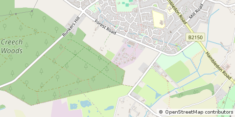 Map of Denmead, Hampshire