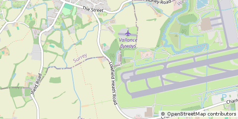 Map of Charlwood,, Horley, Surrey