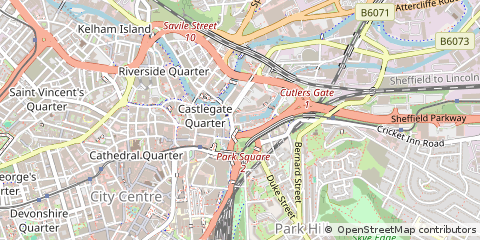 Map of Sheffield
