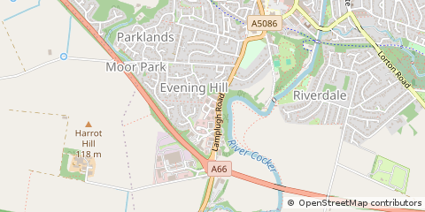 Map of Cockermouth, Cumbria