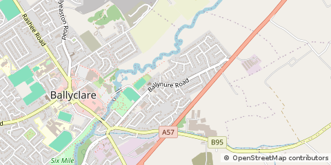 Map of Ballyclare, CO. Antrim