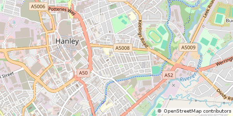 Map of Stoke-on-Trent, West Midlands