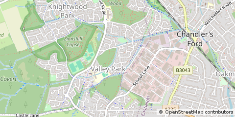 Map of Eastleigh, Hampshire