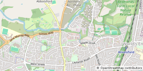 Map of Burgess Hill, West Sussex