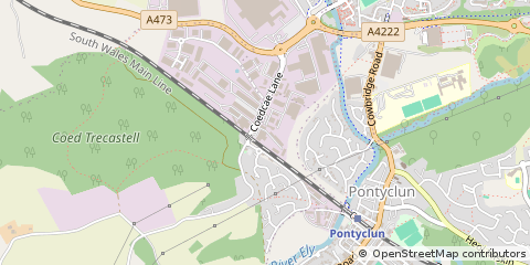 Map of Pontyclun, RCT