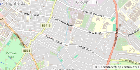 Map of Leicester
