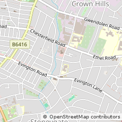 Map of Leicester