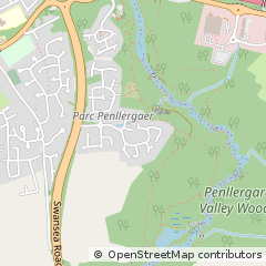 Map of Swansea, Carmarthenshire
