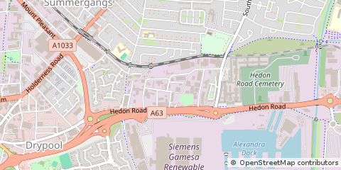 Map of Hull, East Riding of Yorkshire