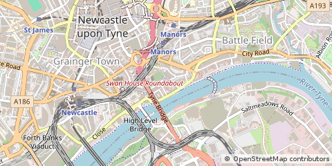 Map of Newcastle Upon Tyne