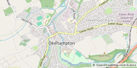 Map of Okehampton