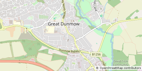 Map of Dunmow, Essex