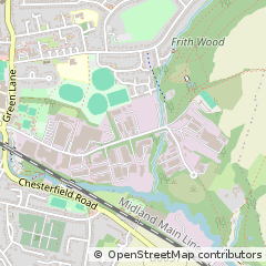 Map of Dronfield, Derbyshire