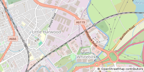 Map of Blackburn, Lancashire