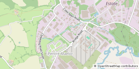 Map of Wrexham, Clwyd